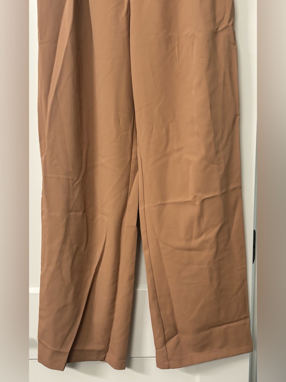 NWT Halara High Waisted Pocket Wide Leg Work Pants XS Tan Office Casual - Picture 3 of 7
